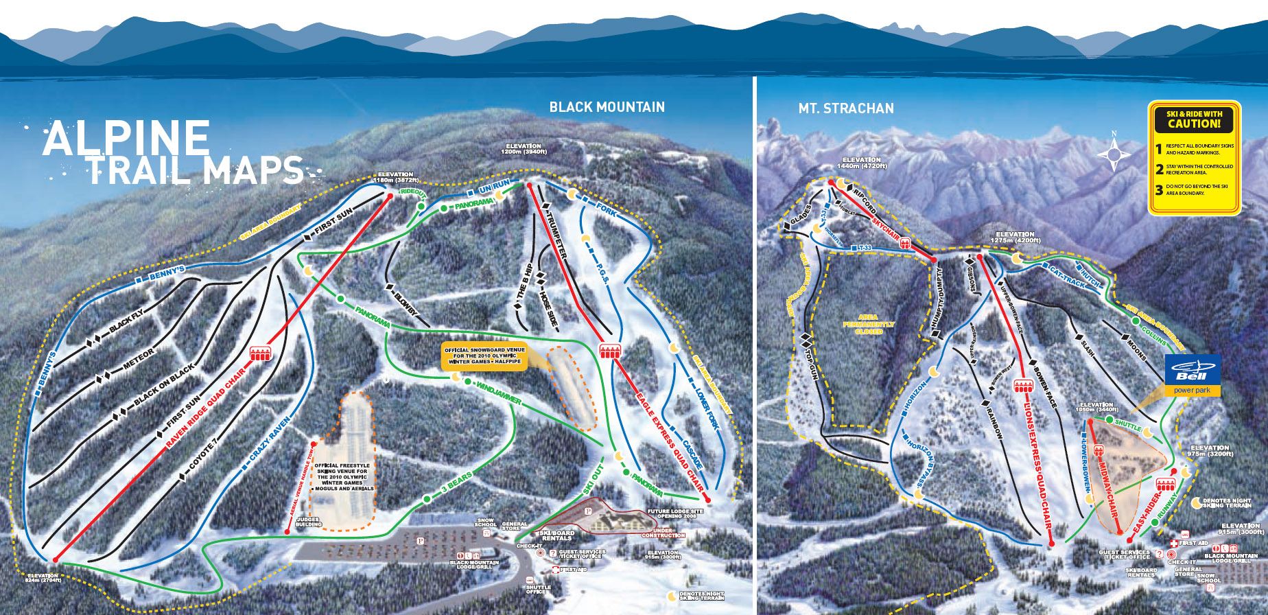 Cypress Mountain Ski Trail Map Cypress Mountain BC • mappery