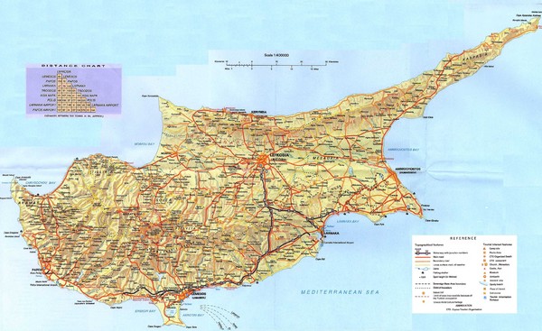 Cyprus Island Map