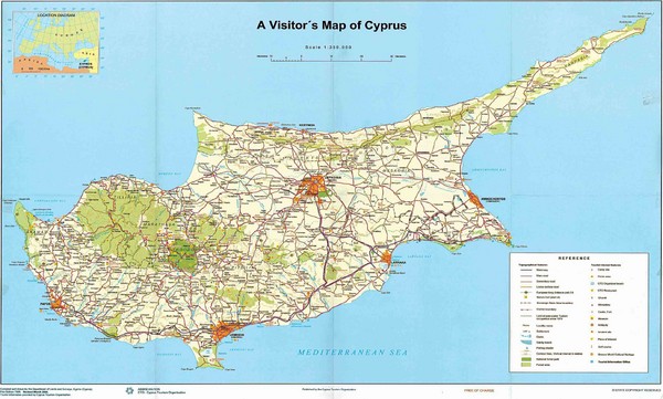 Cyprus Tourist Map