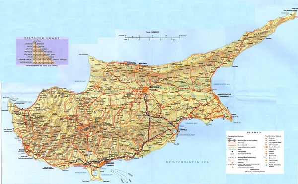 Cyprus Tourist Map