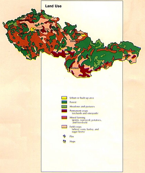 Czechoslovakia Land Use Map