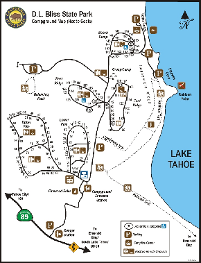 D.L. Bliss State Park Campground Map