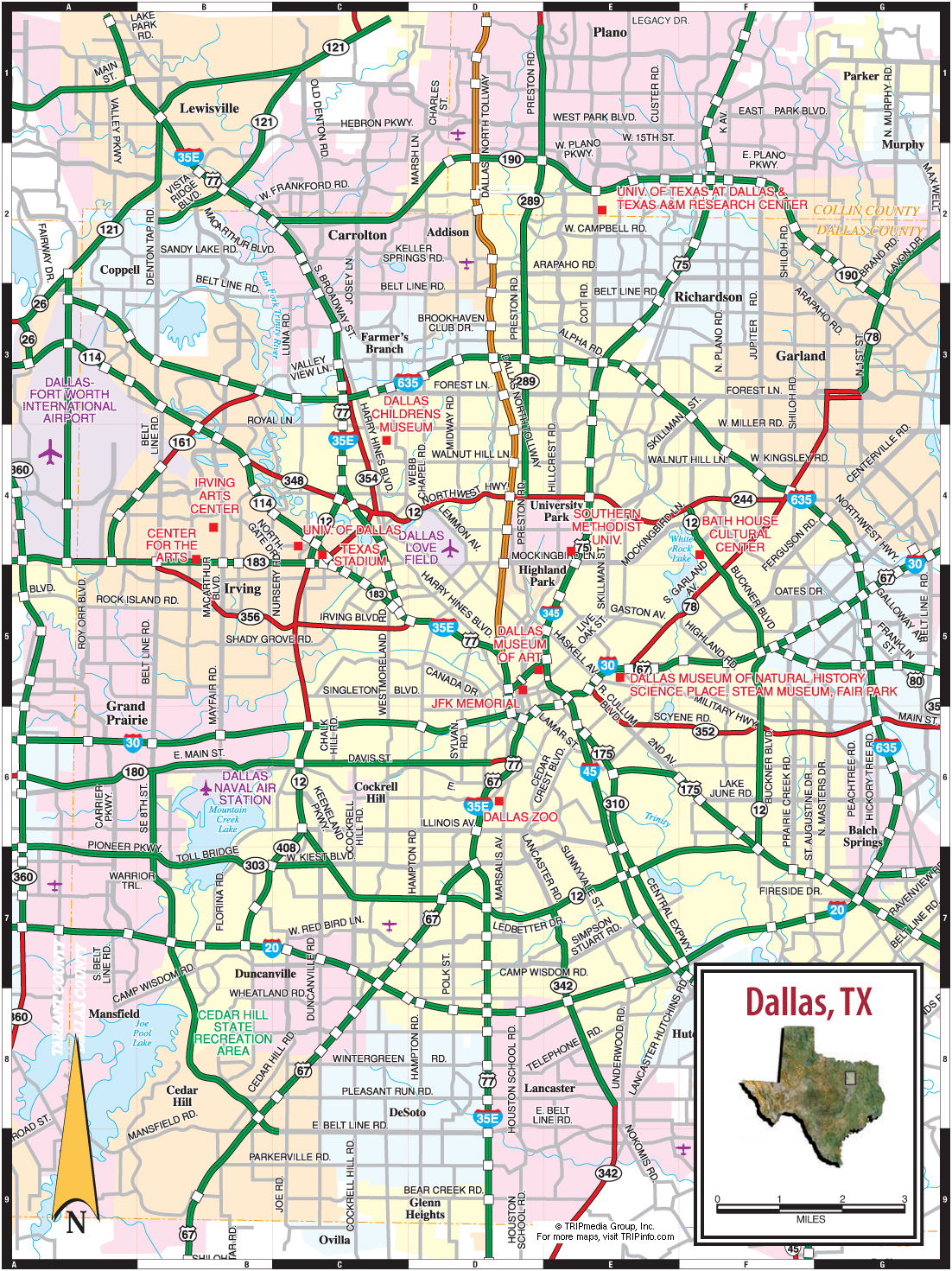 Dallas Map Dallas TX • mappery
