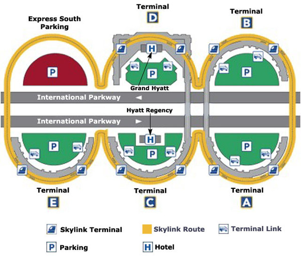 Dallas TX  Airport Map