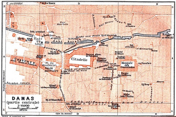 Damascus 1912 Map