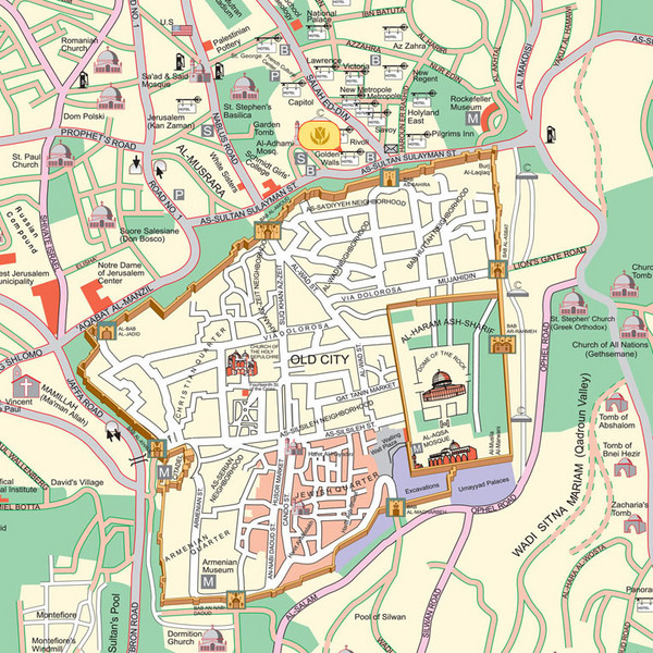 Damascus Tourist map
