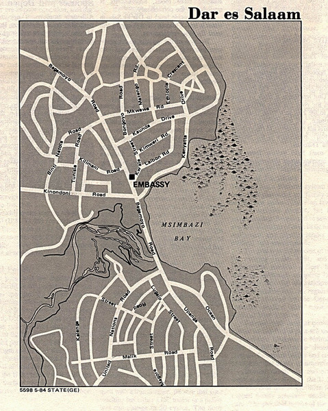 Dar es Salaam, Tanzania Tourist Map