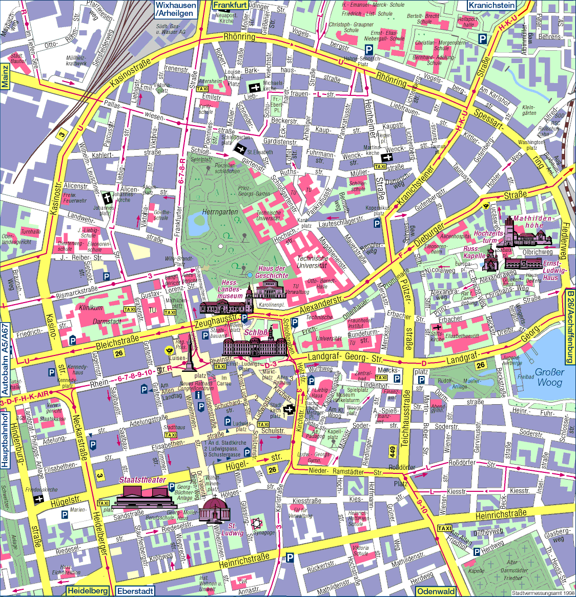 Darmstadt Germany Map