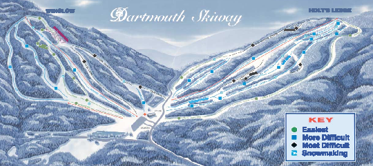 Dartmouth Skiway Ski Trail Map