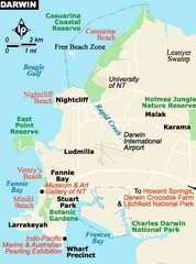 Darwin, Australia City Map