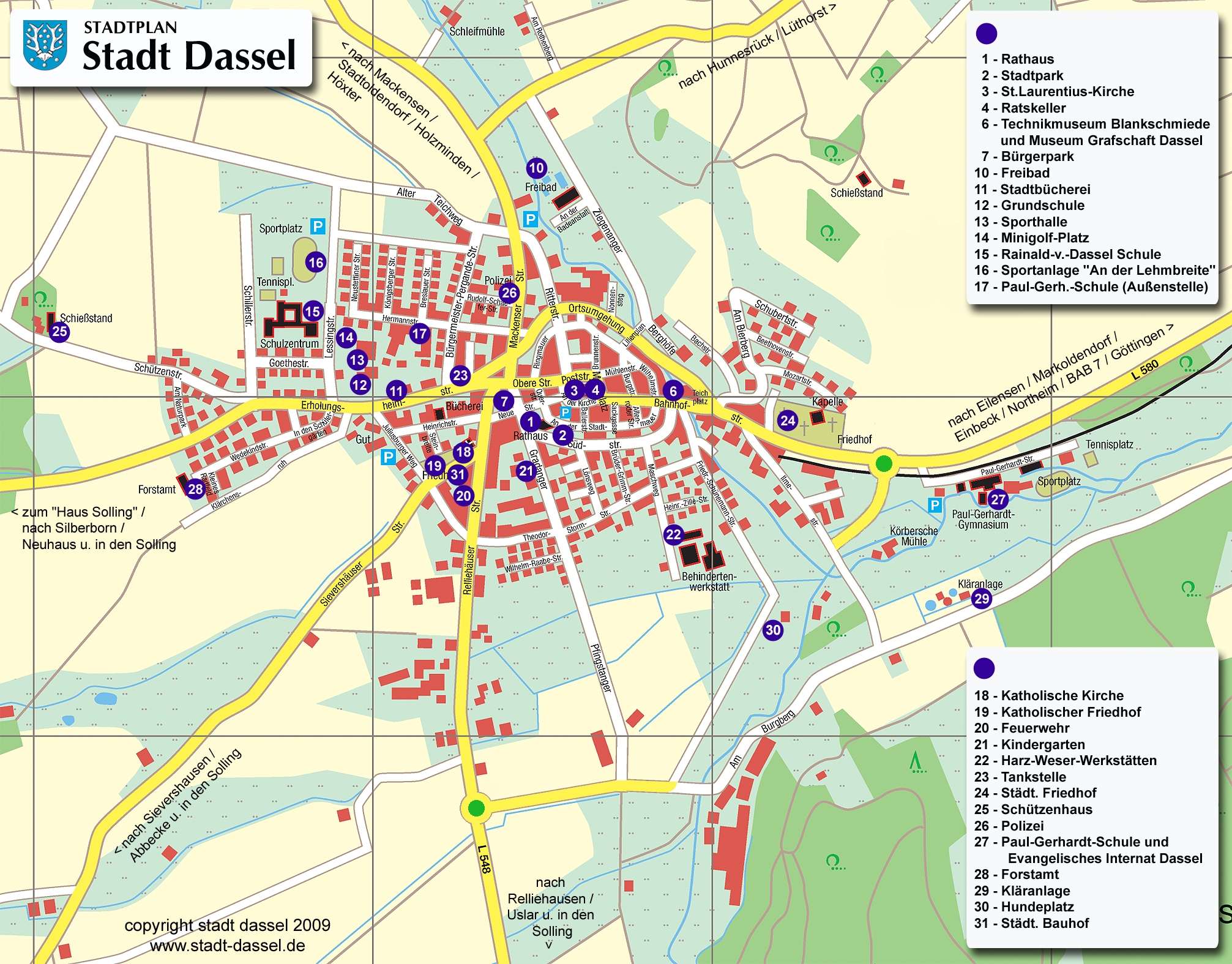 Dassel Tourist Map Dassel Germany • mappery