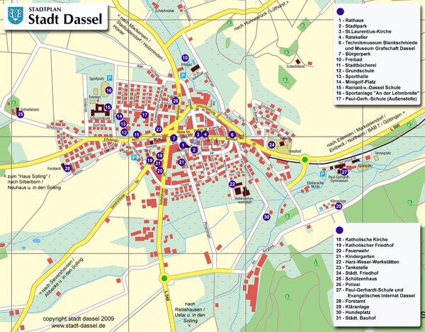 Dassel Tourist Map