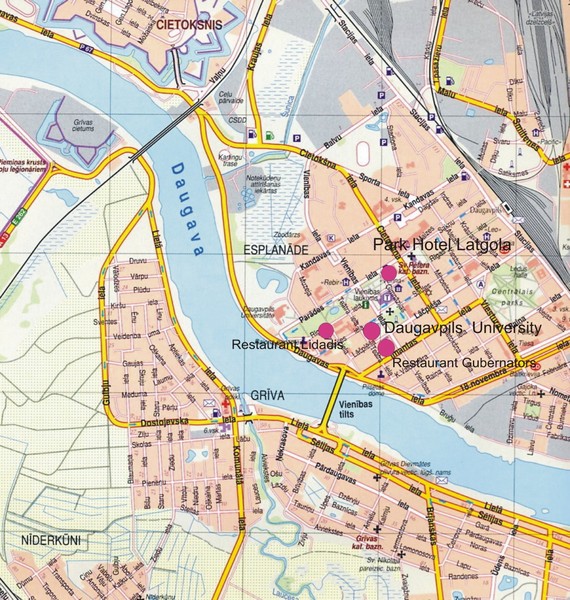 Daugavpils Tourist Map