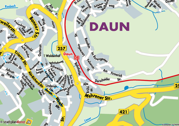 Daun Center Map