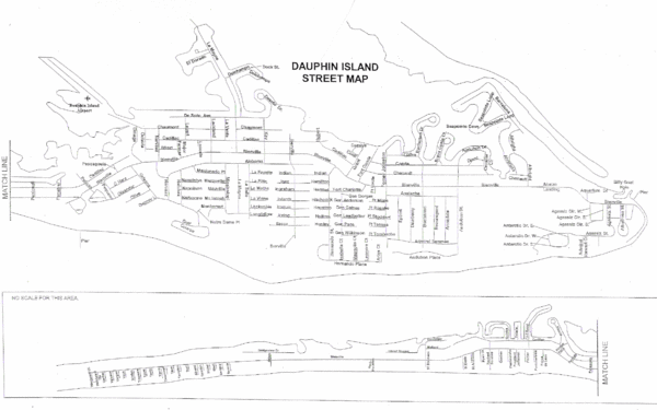 Dauphin Island Street Map