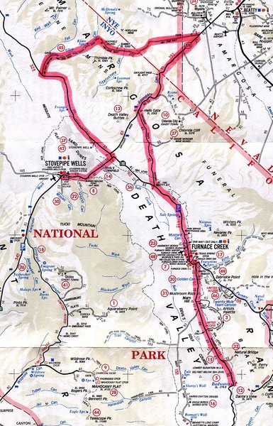 Death Valley Guide Map