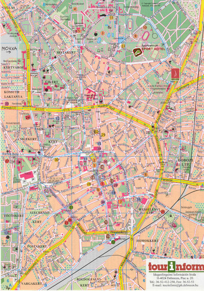 Debrecen Tourist Map