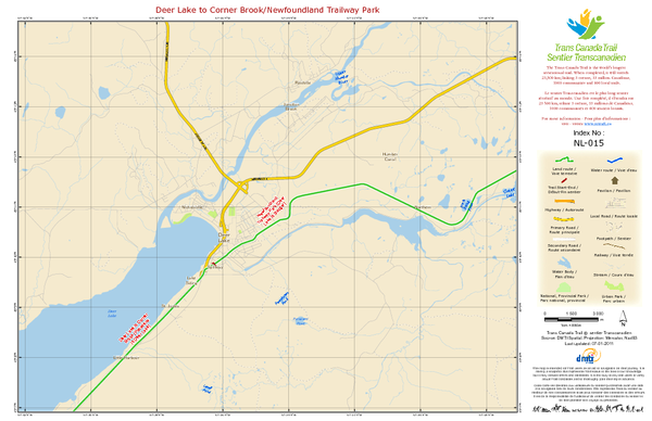 Deer Lake to Corner Brook/Newfoundland Trailway Park NL-015 Map