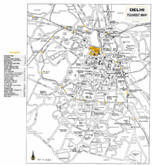 Delhi India Tourist Map