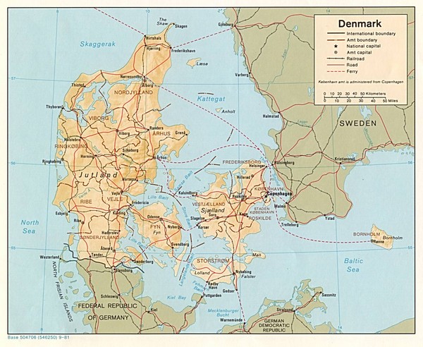 Denmark Map