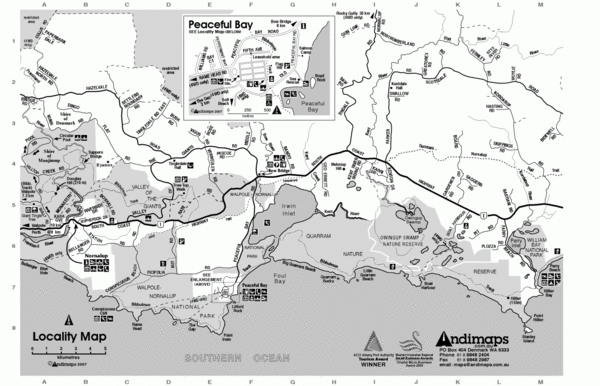 Denmark, Western Australia Guide Map