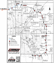 Denver Toll Road Map Denver Toll Road Map