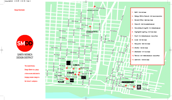 Design District, Santa Monica, California Map