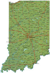 Detailed Indiana Road Map