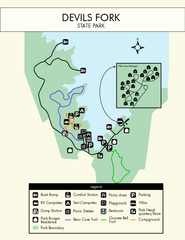 Devils Fork State Park Map