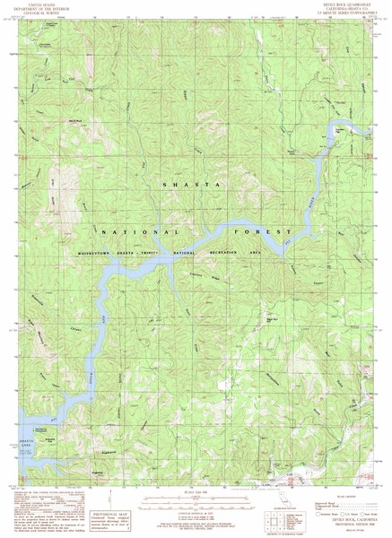 Devils Rock Quad - Shasta Lake Map