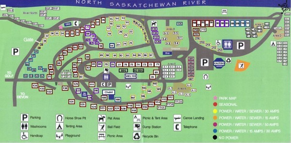 Devon Lions Park Campgrounds Map