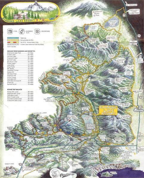 Diamond Lake Tourist Map