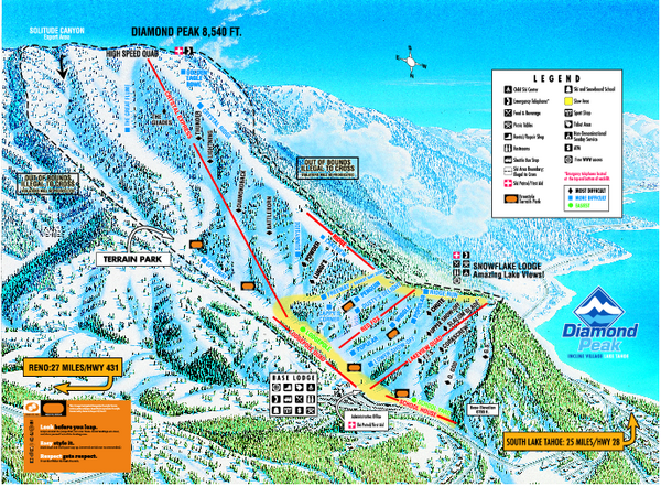 Diamond Peak Ski Trail Map