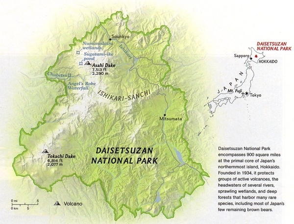 Diasetsuzan National Park Map