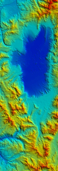 Digital Elevation Model Satellite Tahoe Map