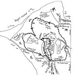 Discovery Park Walking Map Seattle Map