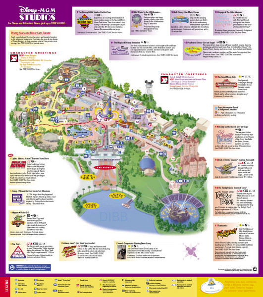 Disney MGM Studios Map