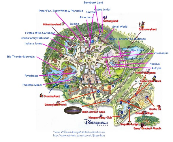 Disneyland Paris Guide Map