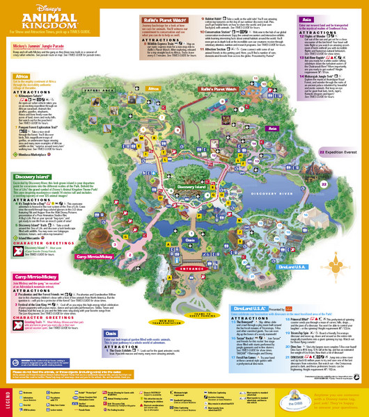 Disney's Animal Kingdom Map