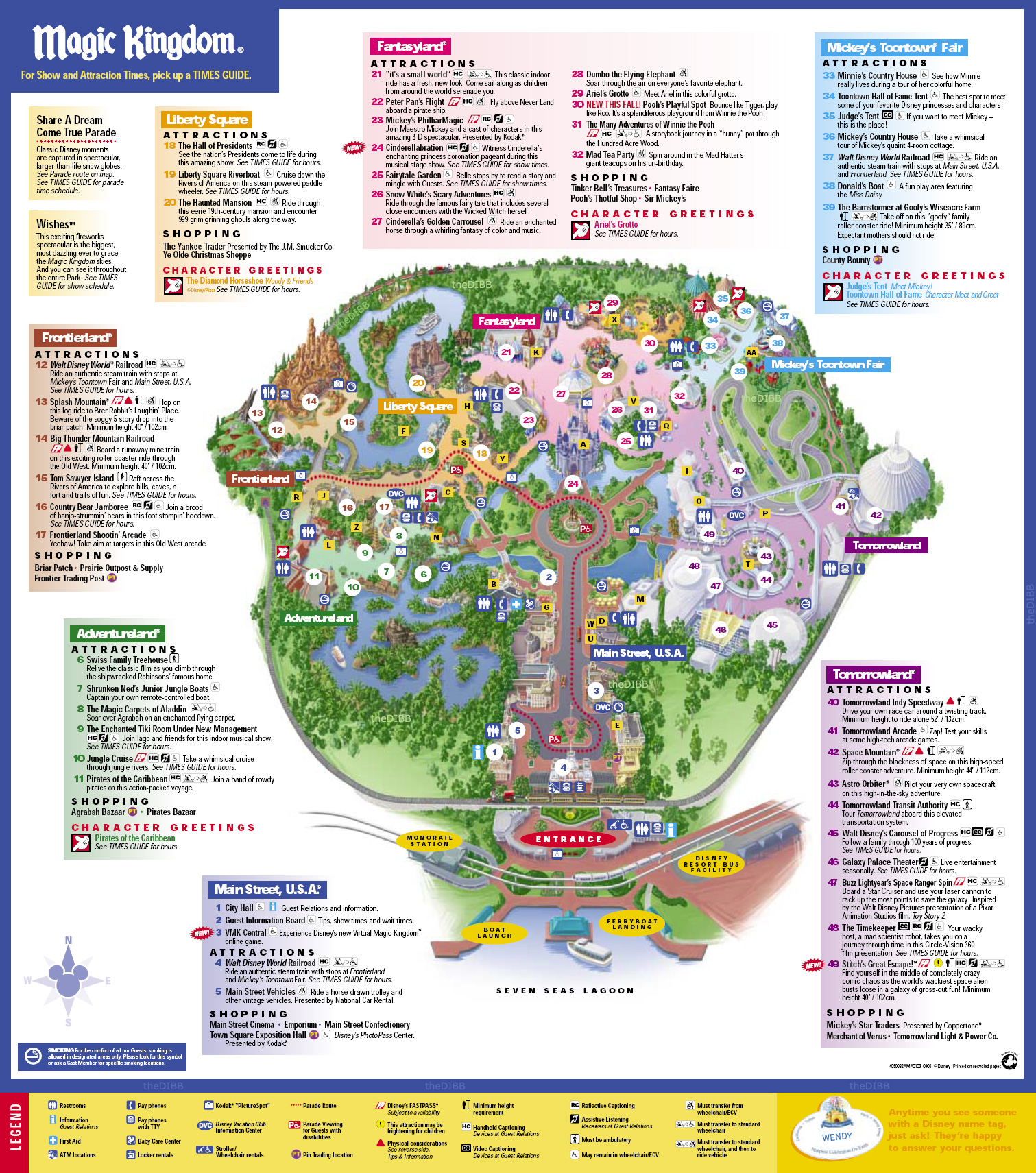 Disneys Magic Kingdom Map - Disney039s Magic Kingdom Orlando FL USA