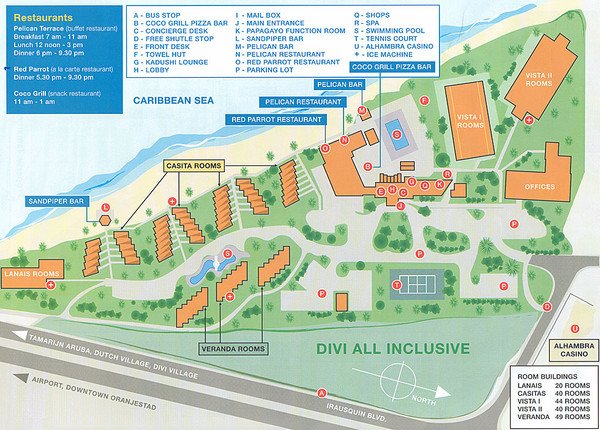 Divi Aruba Resort Map