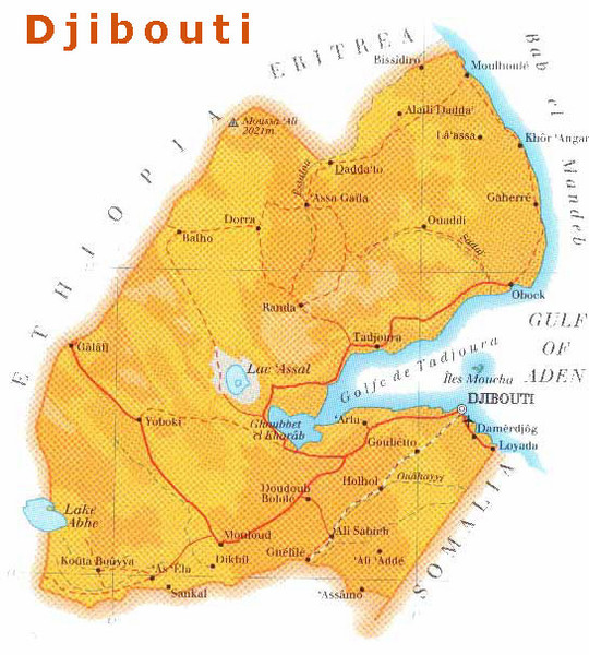 Djibouti, Africa Map