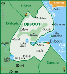 Djibouti, Africa Map