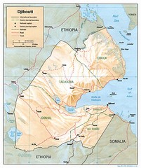 Djibouti, Africa Region Map