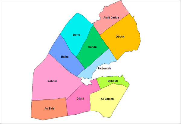 Djibouti District Map
