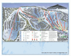 Dodge Ridge Ski Area Ski Trail Map