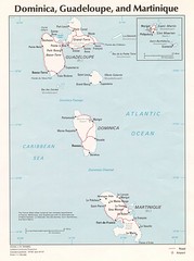 Dominica, Guadeloupe and Martinique Map