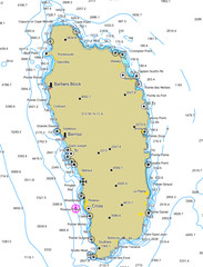 Dominica scuba sites Map