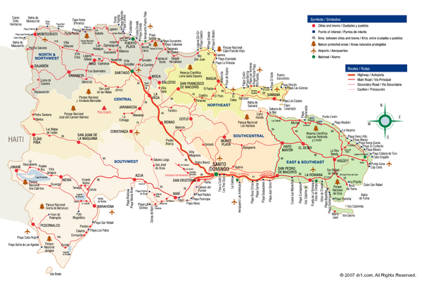 Tourist Map Of Dominican Republic - Map Of West