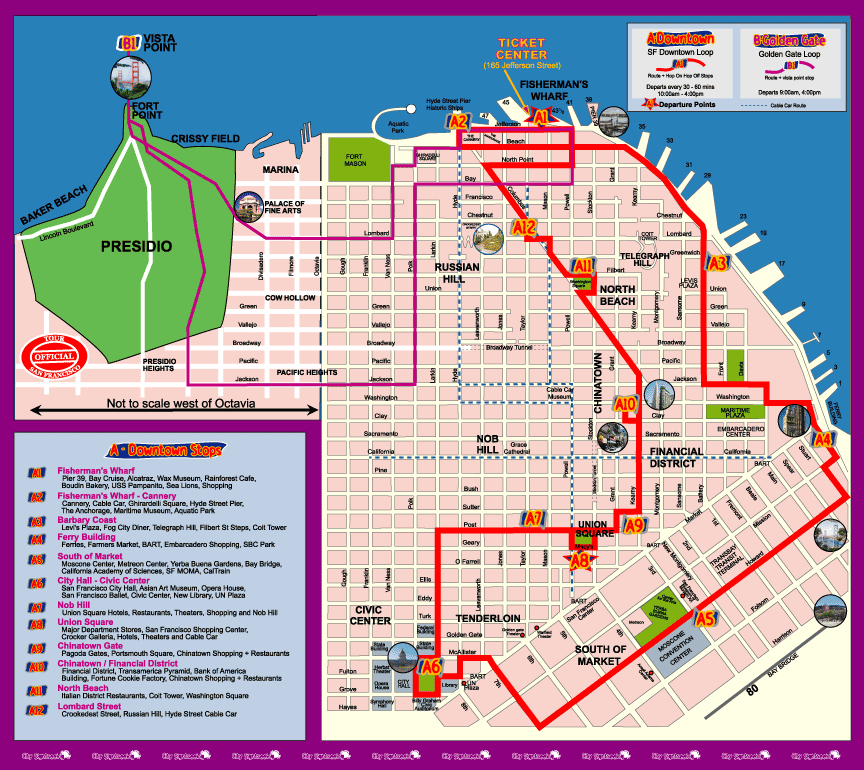 Double Decker Tour Bus Map San Francisco • mappery